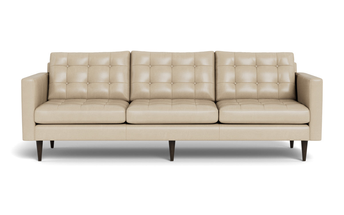 Wallace 98" Leather Estate Sofa - Hudson Ivory