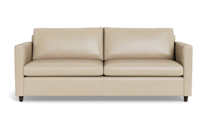 Wallace 74" Leather Untufted Queen Sleeper Sofa - Hudson Ivory