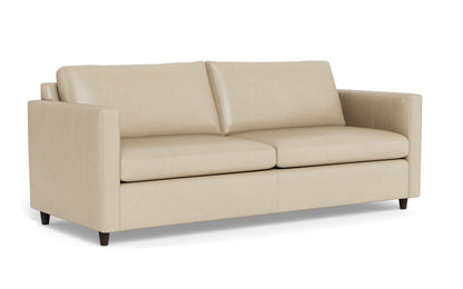 Wallace 74" Leather Untufted Queen Sleeper Sofa - Hudson Ivory