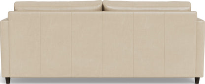 Wallace 74" Leather Untufted Queen Sleeper Sofa - Hudson Ivory