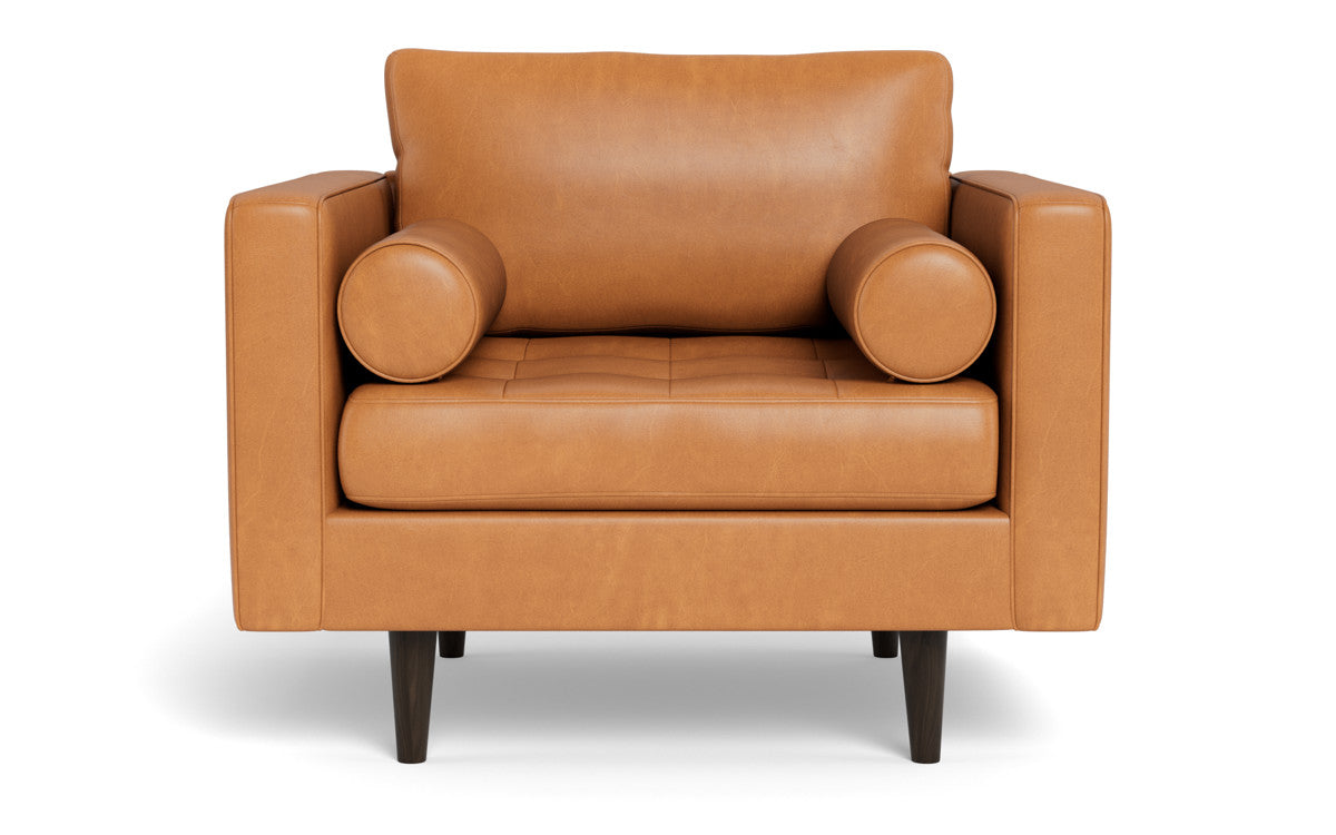 Ladybird 42" Leather Arm Chair - Hudson Lager