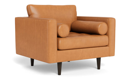 Ladybird 42" Leather Arm Chair - Hudson Lager