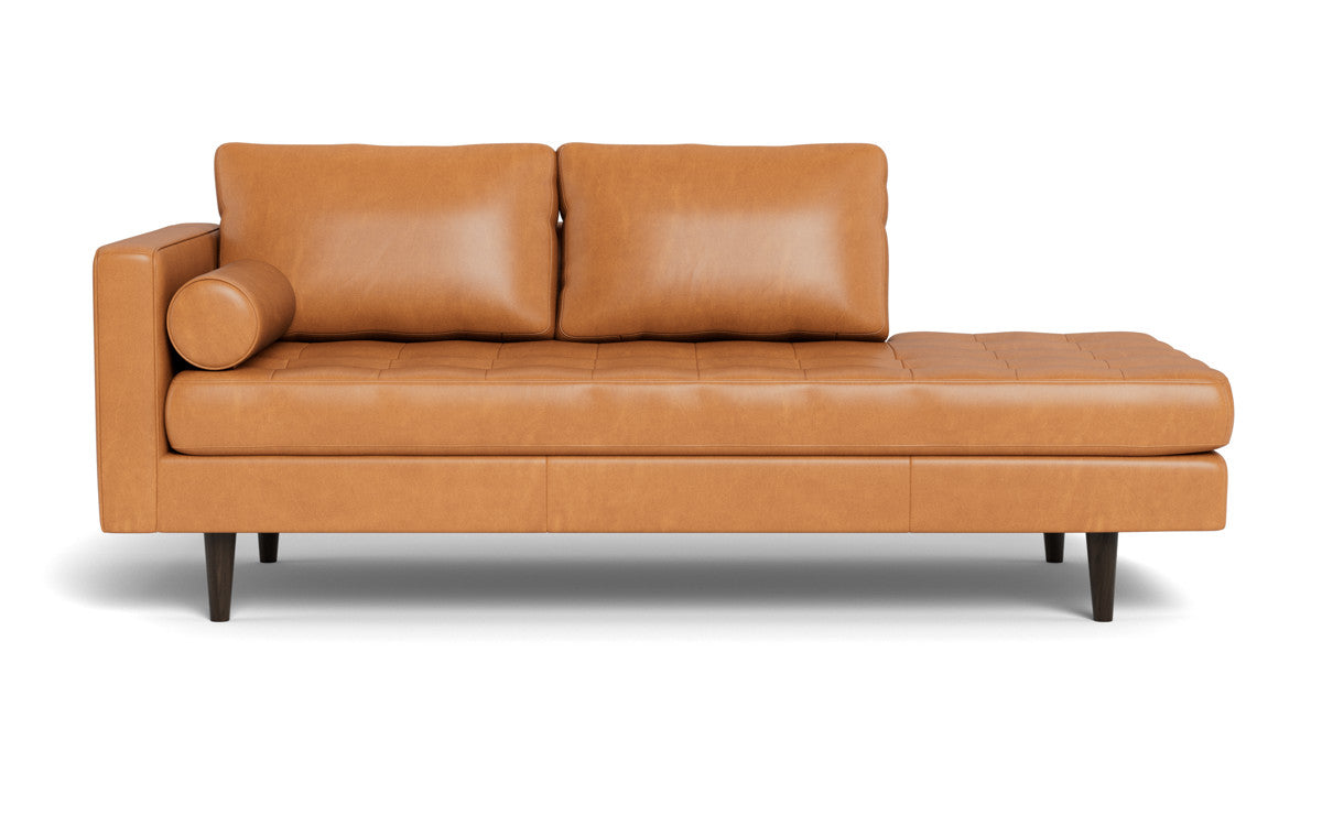 Ladybird 82" Leather LAF Stand Alone Chaise - Hudson Lager