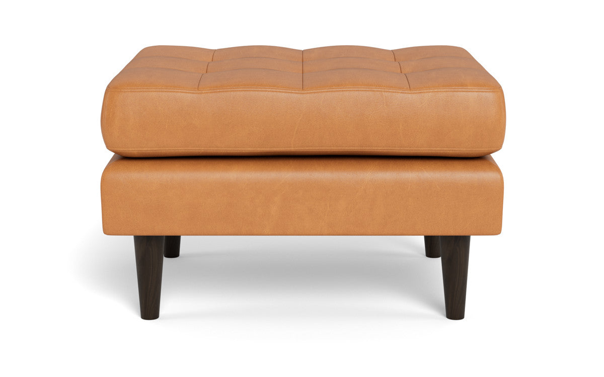 Ladybird Leather Ottoman - Hudson Lager