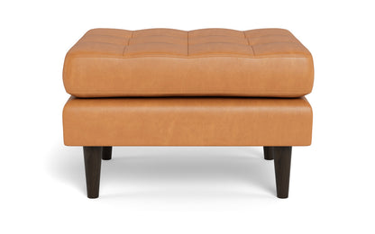 Ladybird Leather Ottoman - Hudson Lager