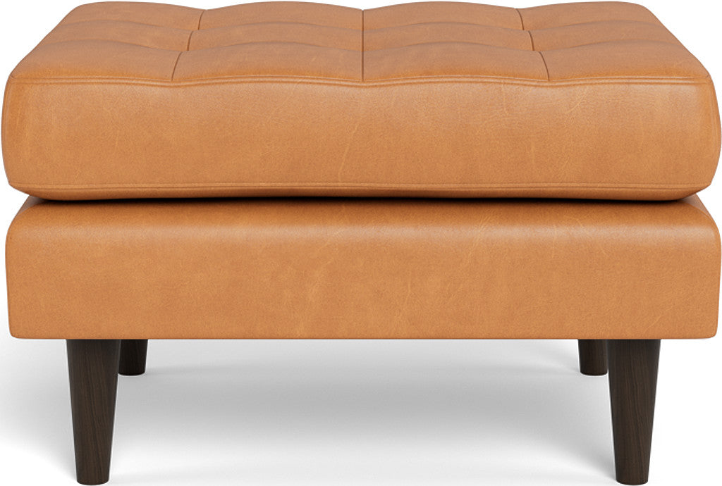 Ladybird Leather Ottoman - Hudson Lager