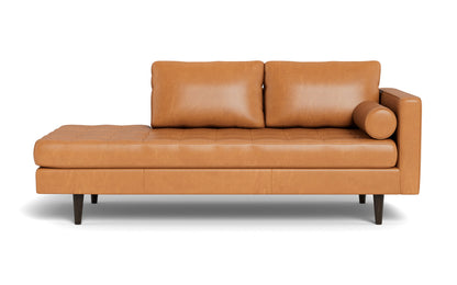 Ladybird 82" Leather RAF Stand Alone Chaise - Hudson Lager