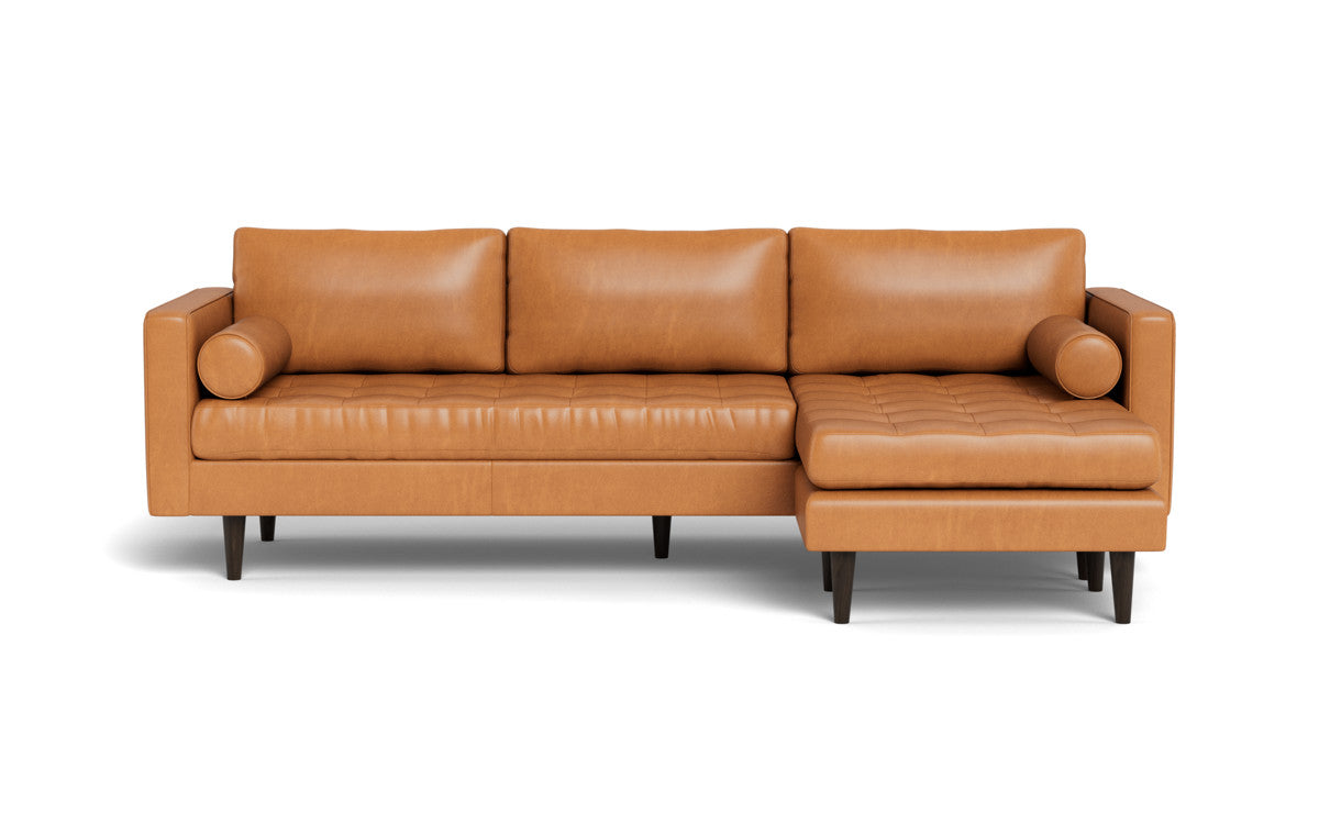 Ladybird 104" Leather Reversible Sofa Chaise - Hudson Lager