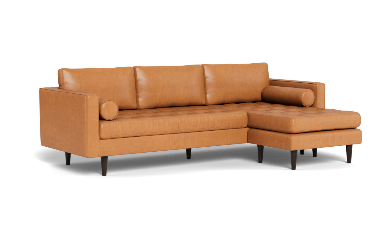 Ladybird 104" Leather Reversible Sofa Chaise -