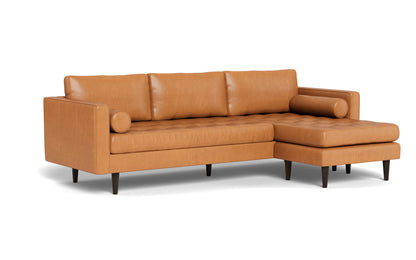 Ladybird 104" Leather Reversible Sofa Chaise -