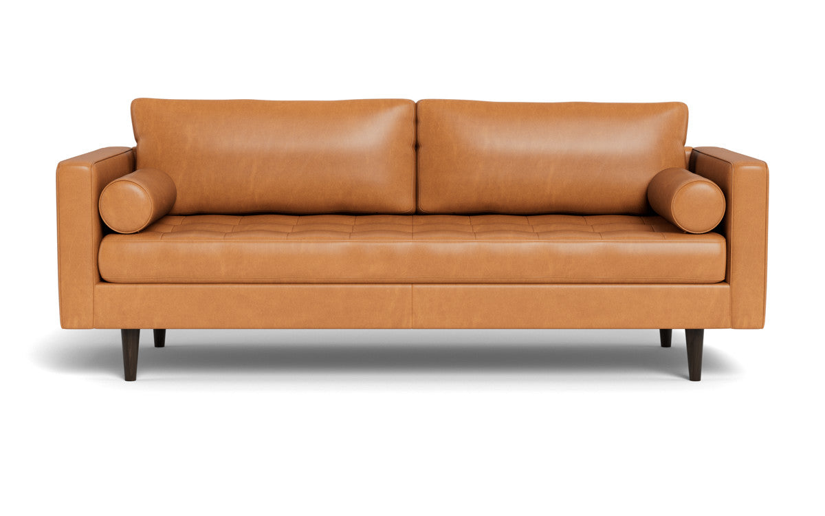 Ladybird 88" Leather Sofa - Hudson Lager