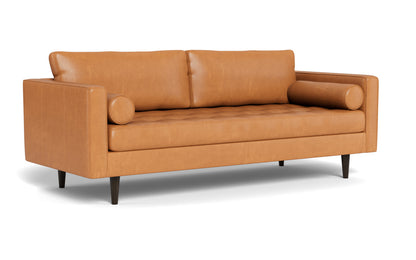 Ladybird 88" Leather Sofa - Hudson Lager