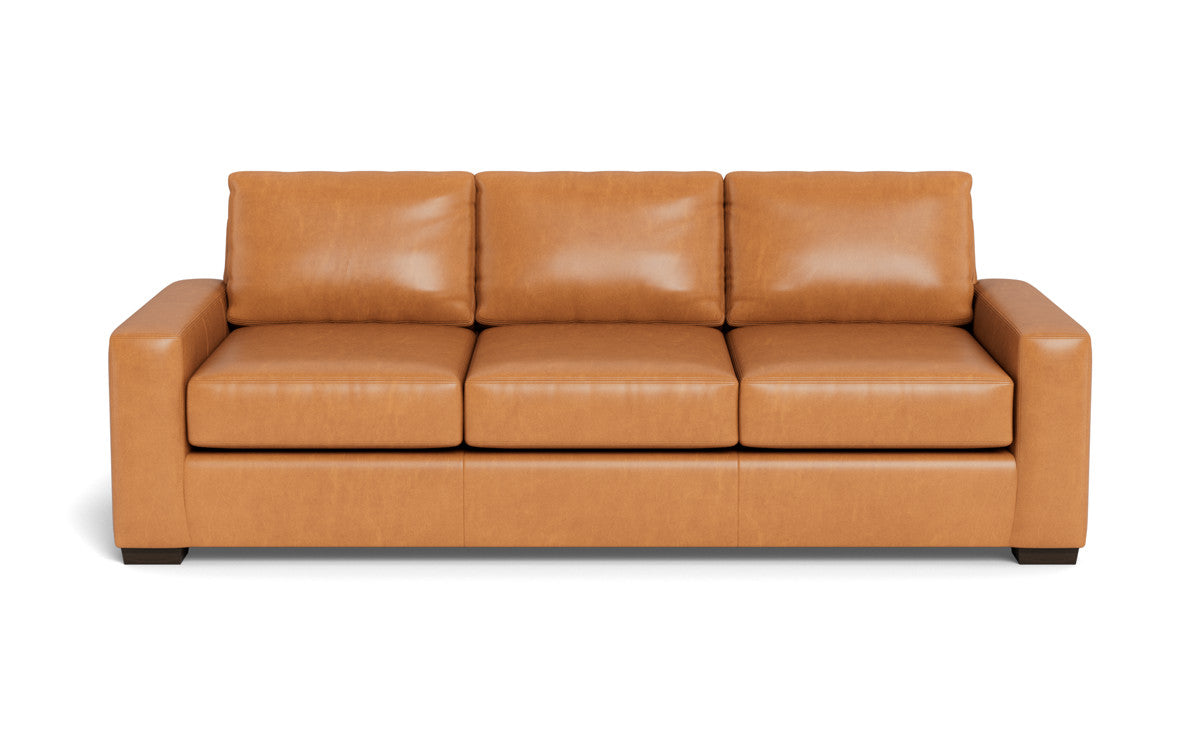 Mas Mesa 101" Deep Leather Estate Sofa - Hudson Lager