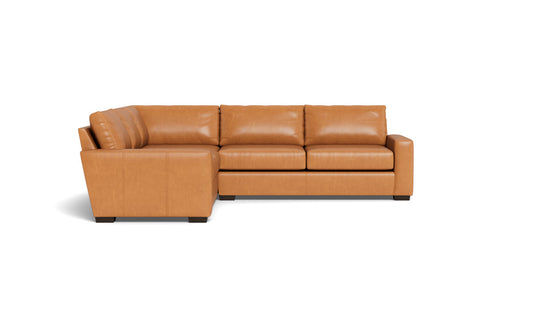 Mas Mesa 127" Deep Leather Corner Sectional -