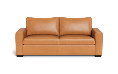 Mas Mesa 88" Deep Leather Sofa - Hudson Lager