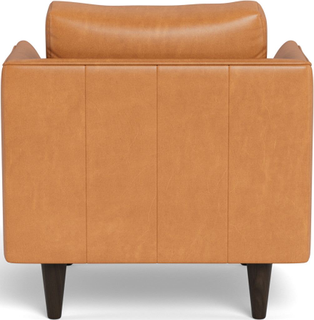 Rainey 35" Leather Arm Chair - Hudson Lager
