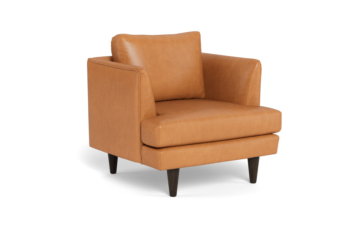 Rainey 35" Leather Arm Chair - Hudson Lager
