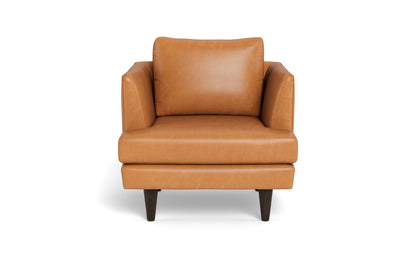 Rainey 35" Leather Arm Chair - Hudson Lager