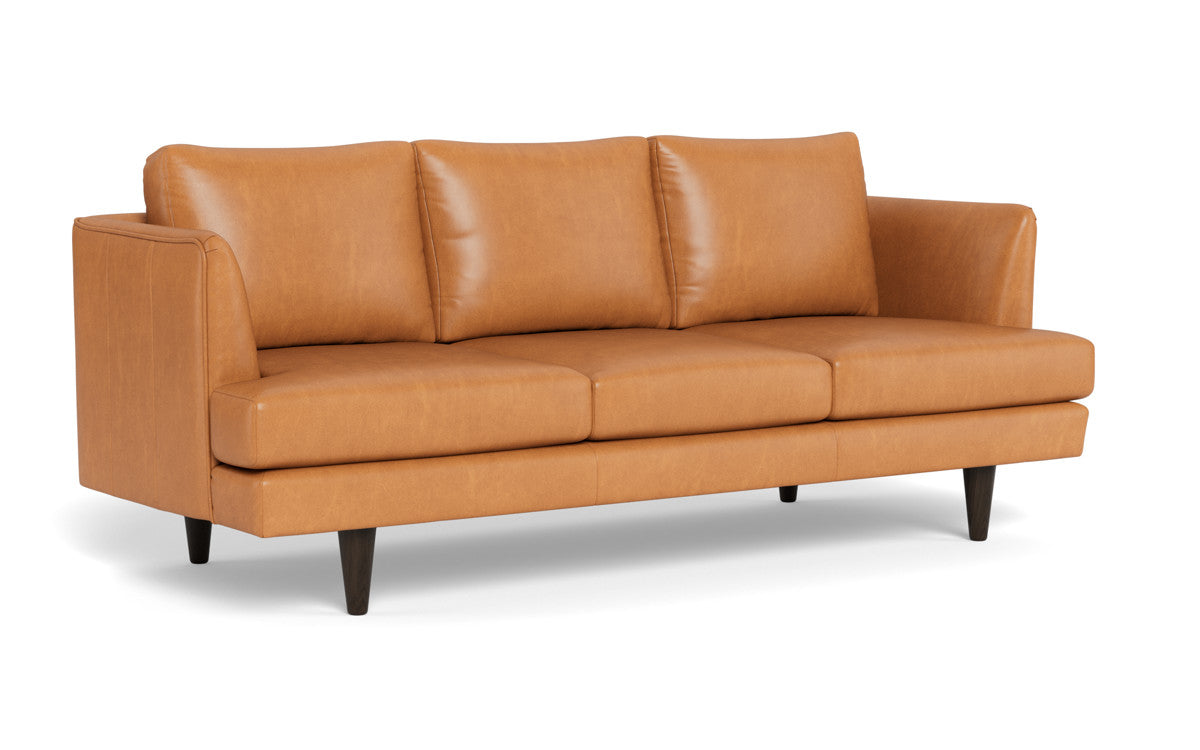 Rainey 83" Leather Sofa - Hudson Lager