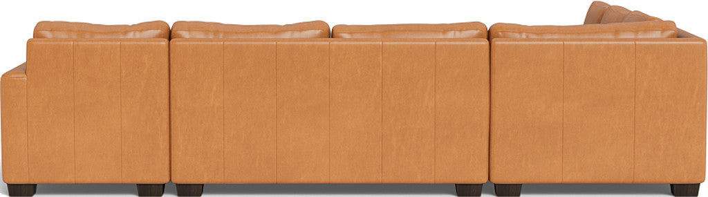 Track 141" Leather Corner Sectionals W. Full Sleeper & Right Chaise