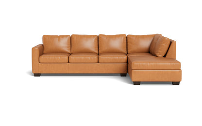 Track 121" Leather Right Chaise Sleeper Sectional - Hudson Ivory