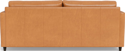 Wallace 74" Leather Untufted Queen Sleeper Sofa - Hudson Lager