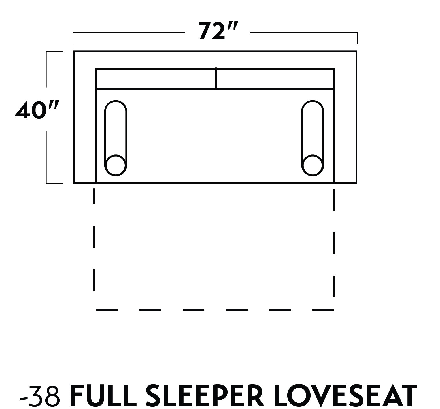 Ladybird 54" Twin Sleeper Loveseat -