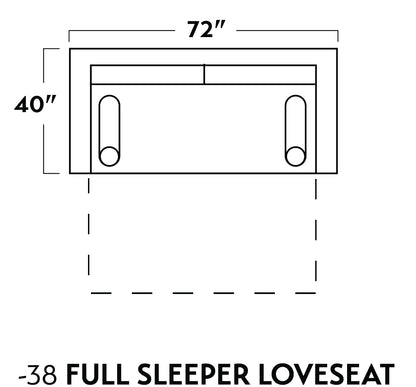 Ladybird 54" Twin Sleeper Loveseat -