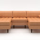 Ladybird Leather Double Chaise with Armless Chair