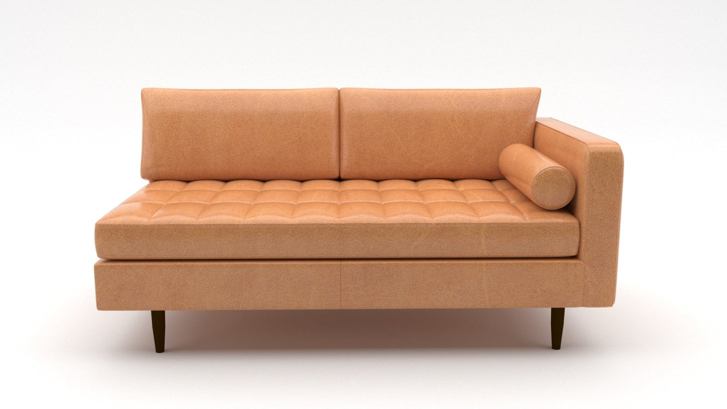 Ladybird Leather RAF Condo Sofa - Hudson Lager