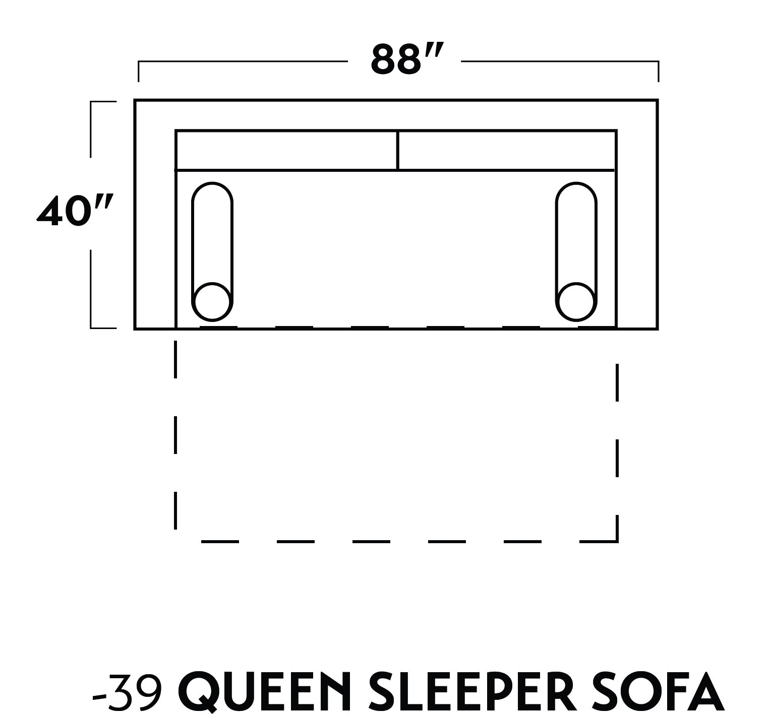 Ladybird 88" Queen Sleeper Sofa -