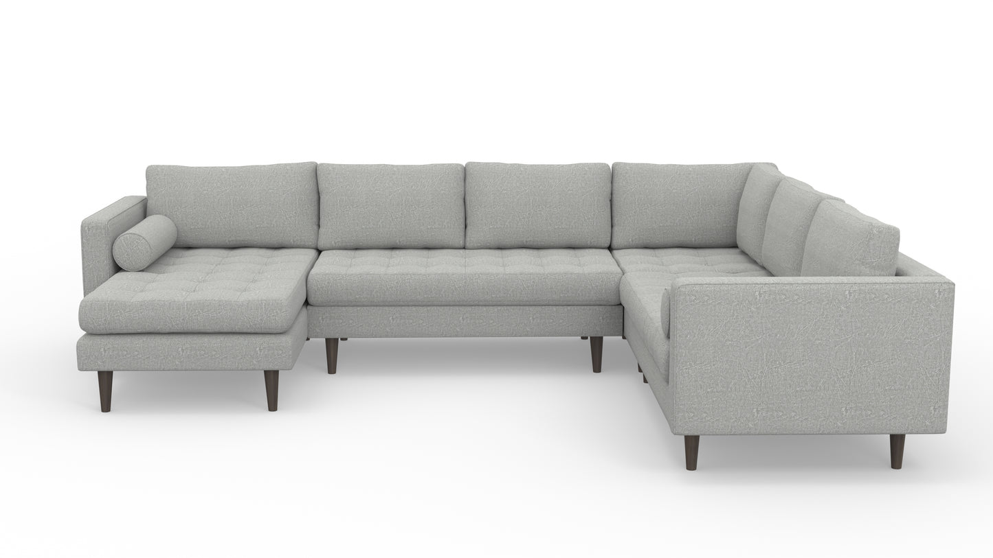 Ladybird 133" Corner Sectional with Left Chaise - Nepal Pebble