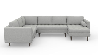 Ladybird 133" Corner Sectionals w. Right Chaise - Nepal Pebble