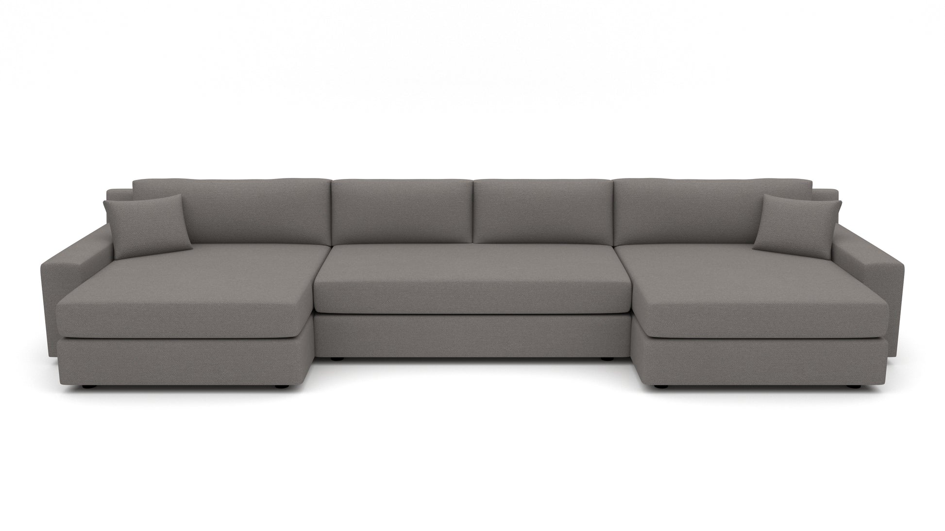 Lago Vista 192" Double Chaise With Armless Sofa - Peyton Slate