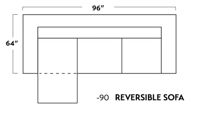 Lamar 96" Reversible Chaise Sofa -