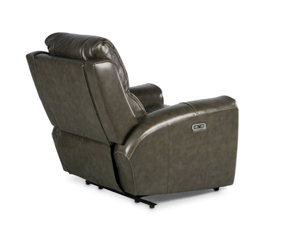 Laura Grey Leather Power Recliner