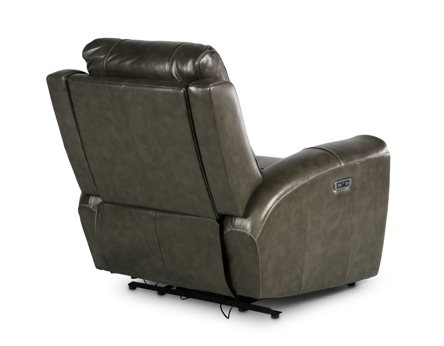 Laura Grey Leather Power Recliner