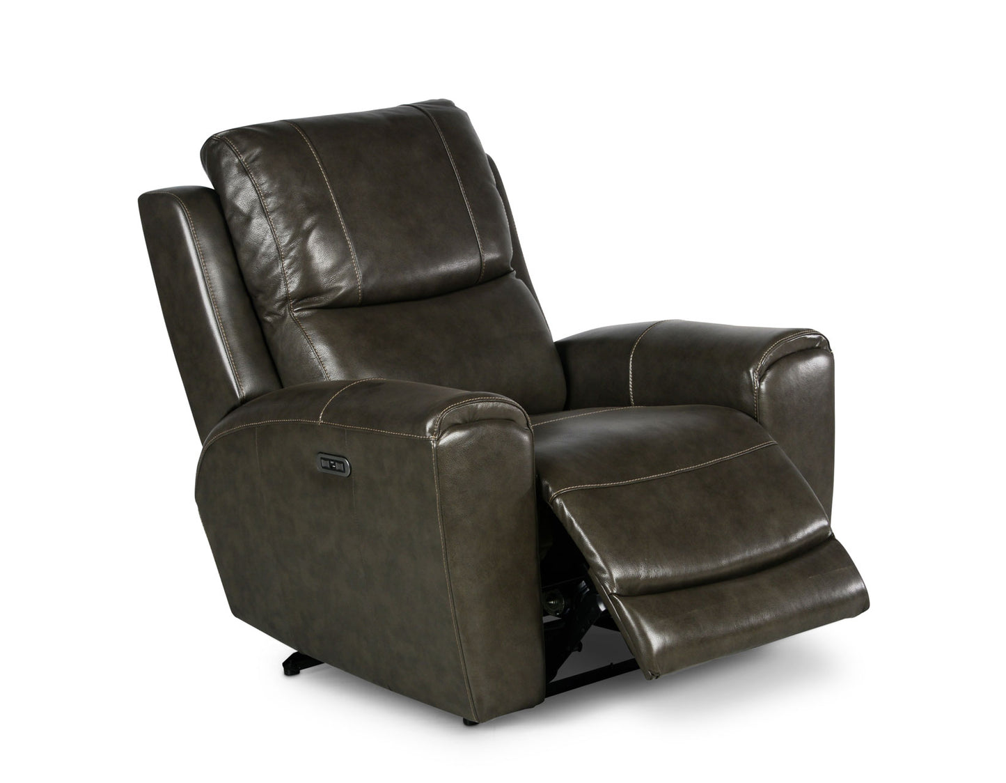 Laura Grey Leather Power Recliner