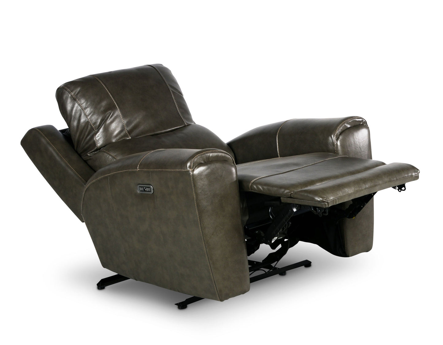 Laura Grey Leather Power Recliner