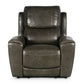 Laura Grey Leather Power Recliner