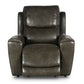 Laura Grey Leather Power Recliner