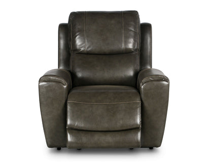 Laura Grey Leather Power Recliner