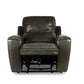 Laura Grey Leather Power Recliner