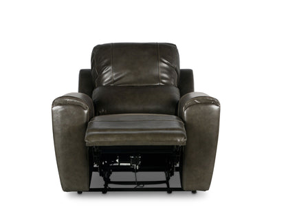 Laura Grey Leather Power Recliner