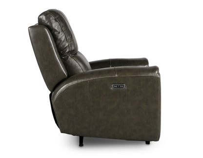 Laura Grey Leather Power Recliner