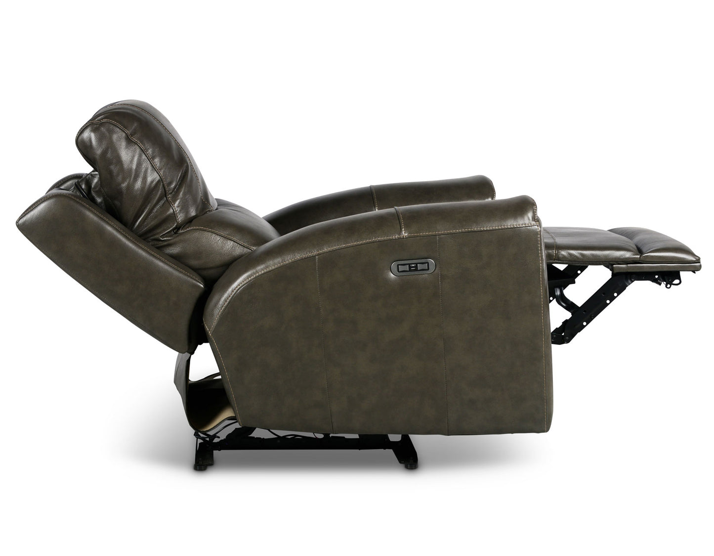 Laura Grey Leather Power Recliner