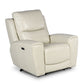 Laura Ivory Leather Power Recliner