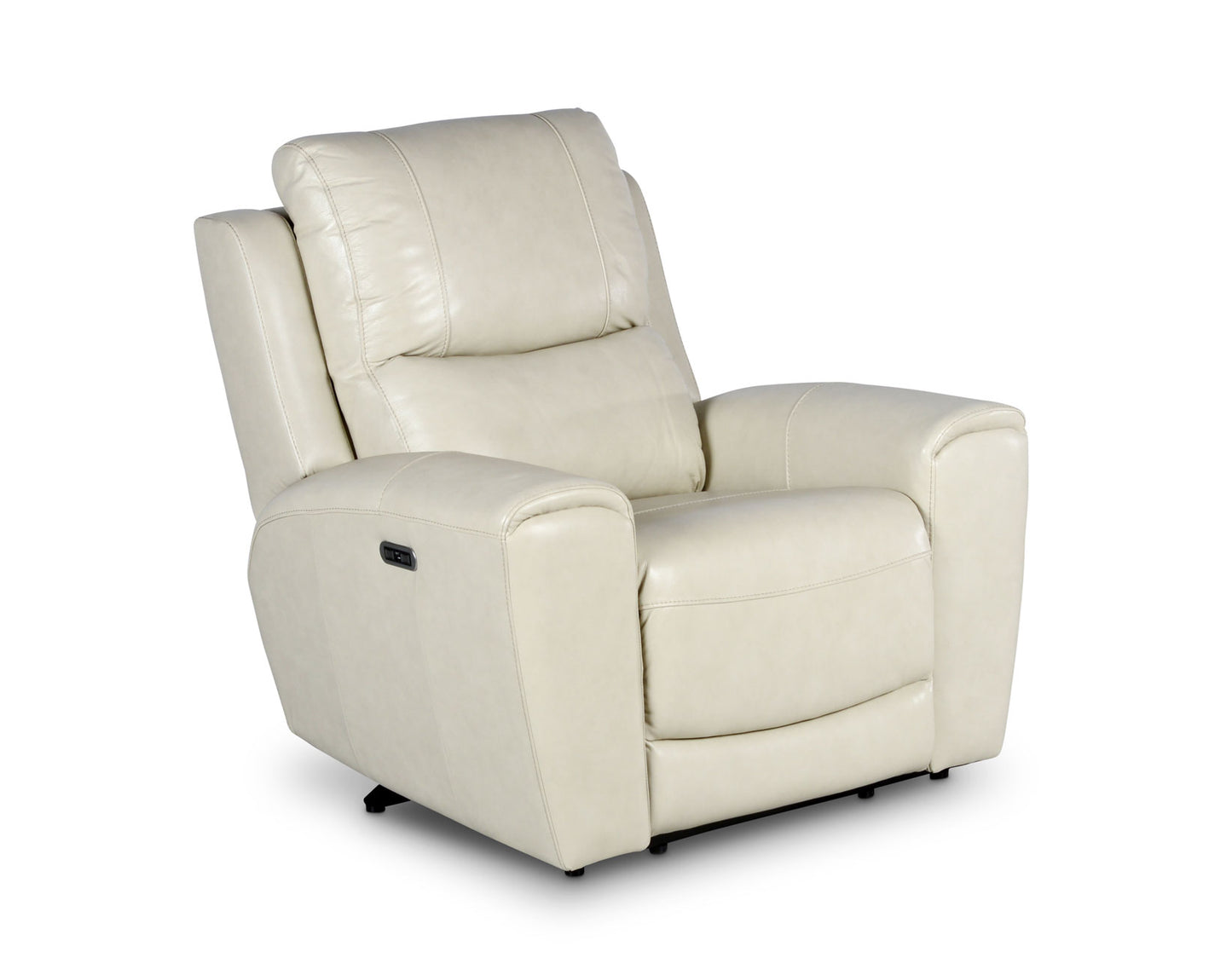 Laura Ivory Leather Power Recliner