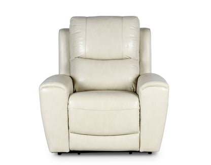 Laura Ivory Leather Power Recliner