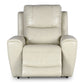 Laura Ivory Leather Power Recliner